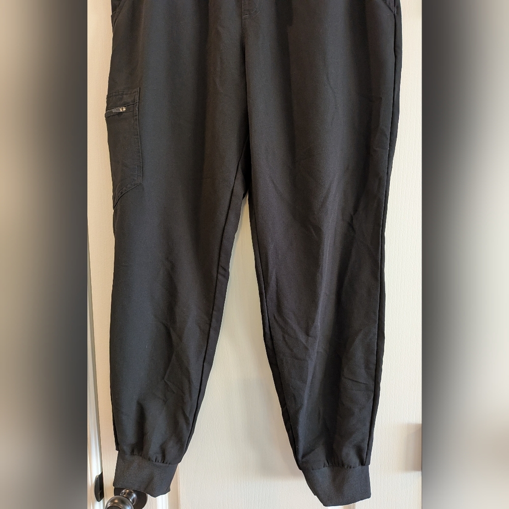 FIGS Zamora Jogger Scrub Pants Black Women's Size L Nurse CNA Medical Uniform - Picture 5 of 12